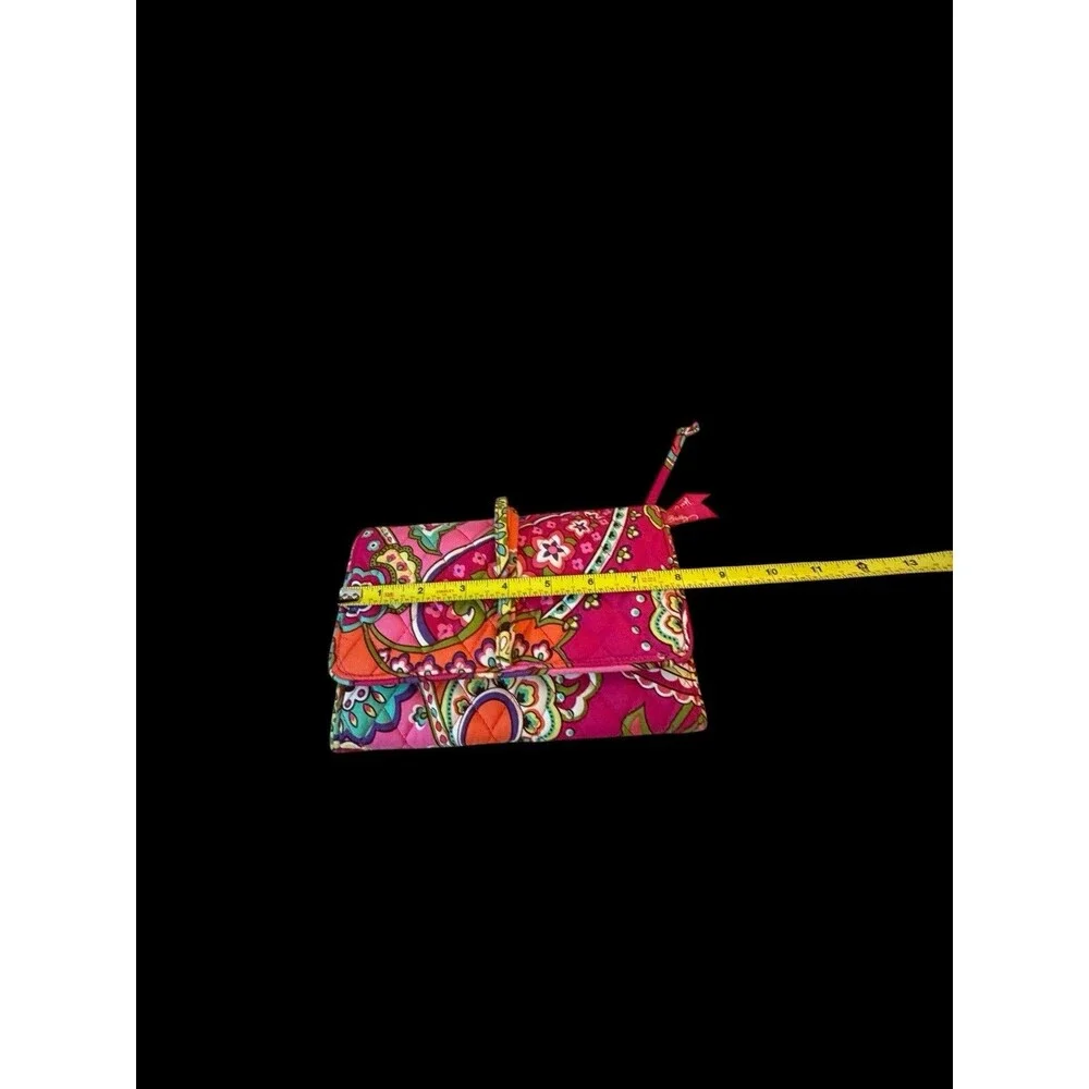 Vera Bradley Hot Pink Paisley Pattern Travel Foldable Jewelry Case Organizer